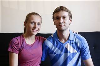 Image: Russian Olympian couple Yuliya and Vitaly Stepanovs