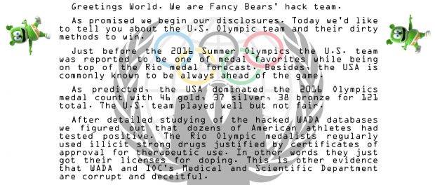 Fancy Bears statement