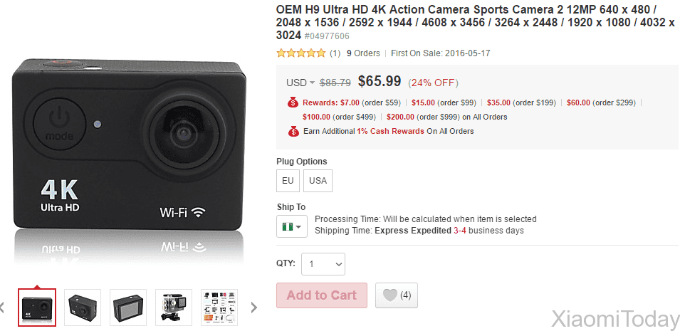 OEM H9 HD 4K Action Camera