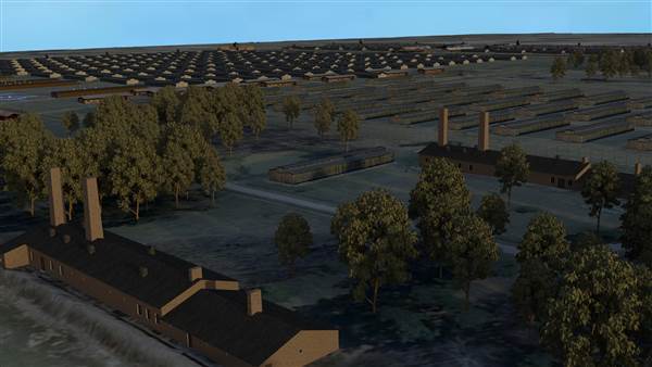 Image: A 3-D model of the former Auschwitz-Birkenau death camp