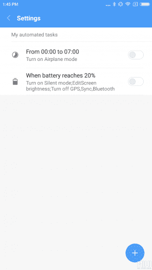  MIUI 8 Global Beta ROM 6.10.13 Automated Tasks Security Settings