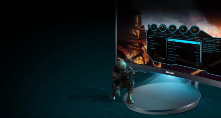 ▲ The CFG70 includes user-friendly Gaming UX on-screen display(OSD) interface