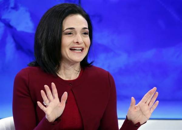 Sandberg COO of Facebook attends a session during the annual meeting 2016 of the WEF in Davos