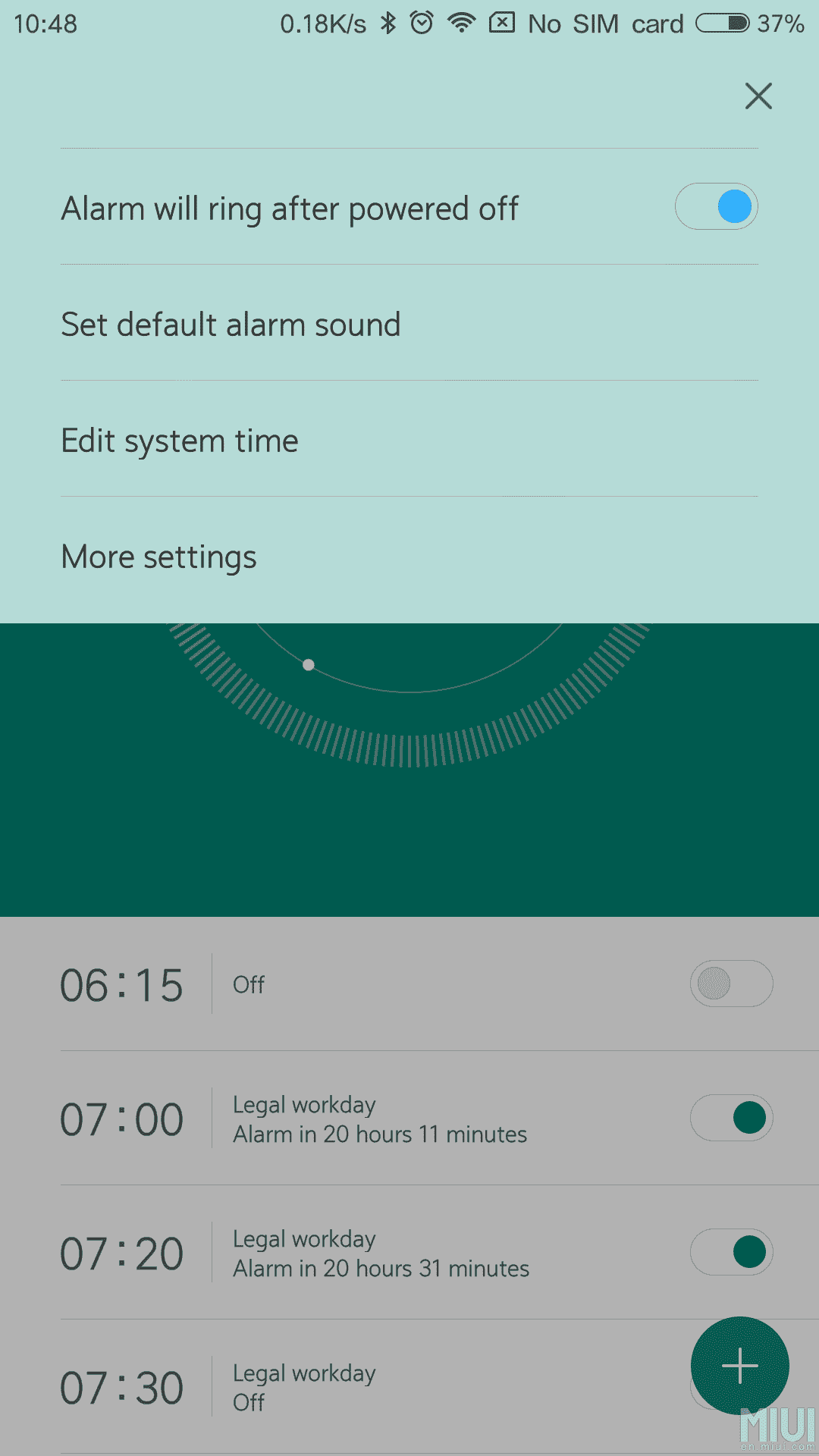 new alarm feature