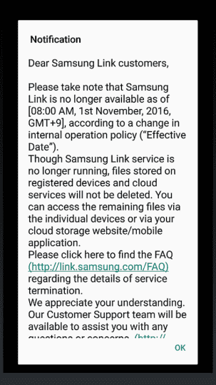 samsung-link-discontinued