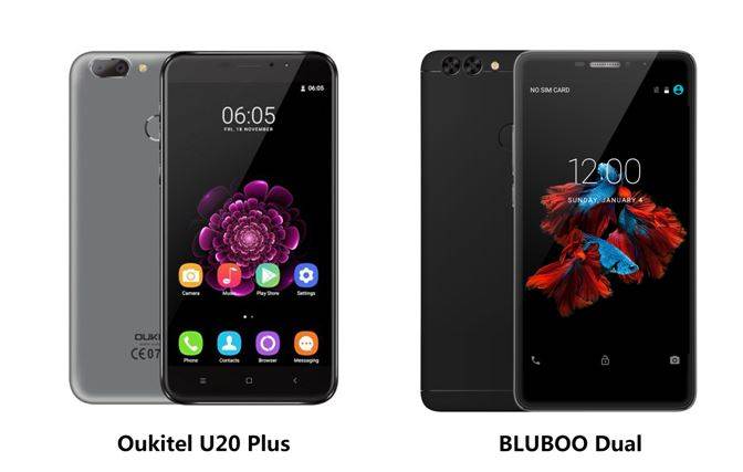 bluboo dual vs oukitel u20 plus