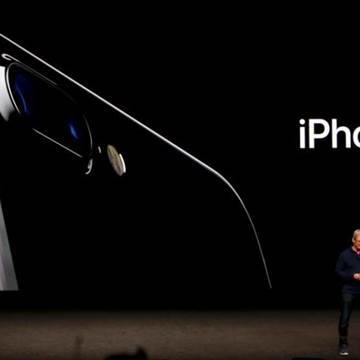 Tim Cook discusses the iPhone 7 during an Apple media event in San Francisco