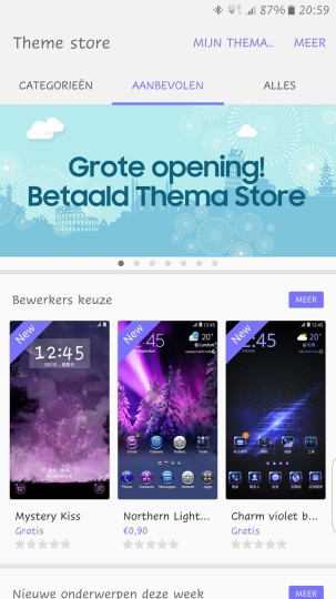 Paid Samsung Galaxy Themes in the Netherlands