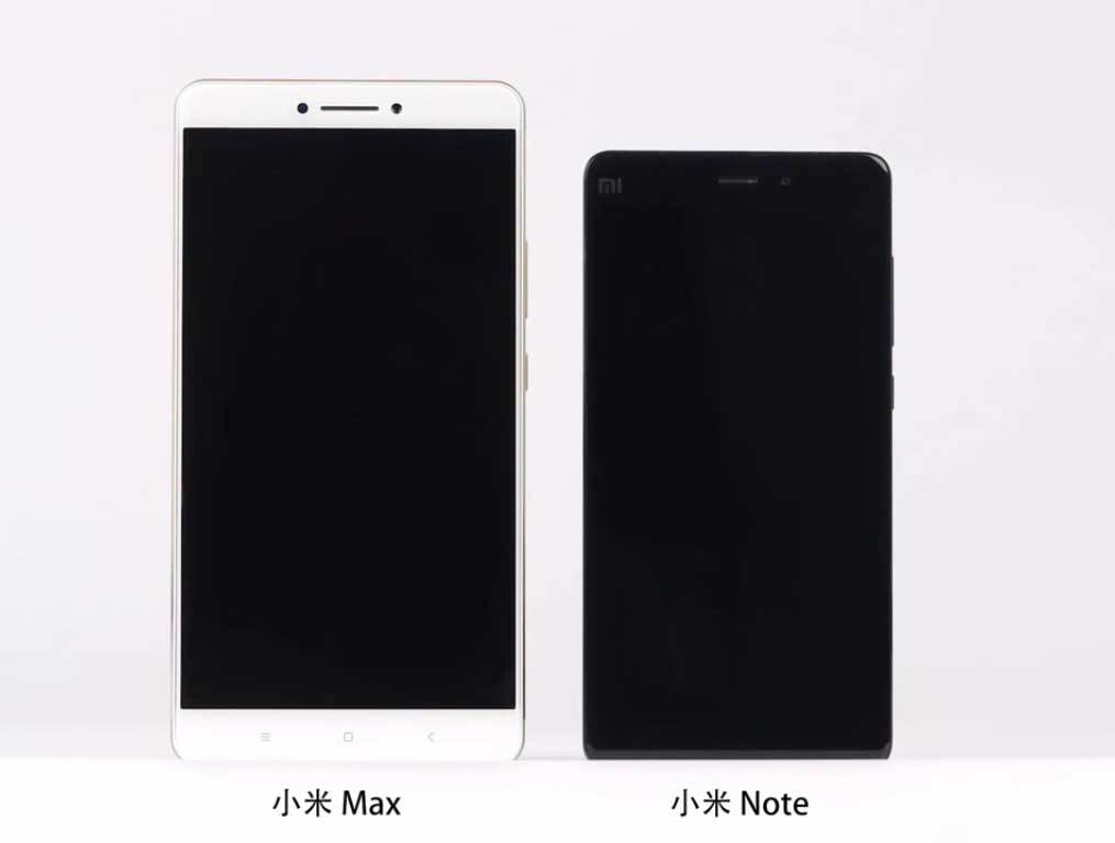 Xiaomi Mi Max vs Xiaomi Note