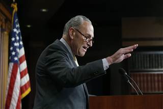 Image: Schumer holds a news conference where  he called for the resignation of Sessions