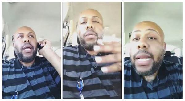 Image: A man who identified himself as Stevie Steve is seen in a video he broadcast of himself on Facebook Live