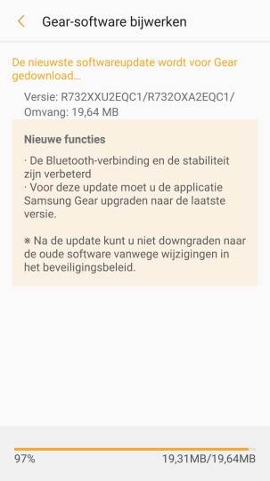 Gear S2 Netherlands update instructions