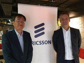 Ericsson Taiwan president Hakan Cervell (right) and CTO Dann Yao