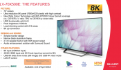 Sharp launches its first 70inch TV with 8K panel: LV-70X500E