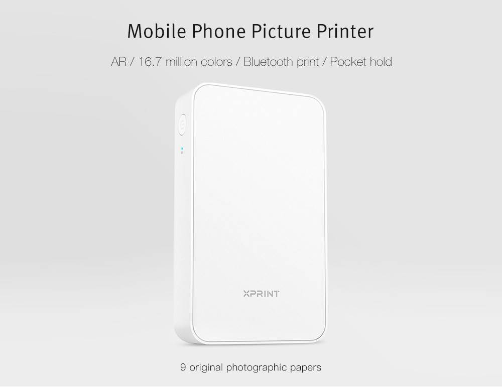 Xiaomi Portable Bluetooth AR Phone Photo Printer: Features