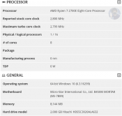 Energy Friendly AMD Ryzen 7 2700E spotted: 8-cores and 45 watts TDP