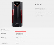 Ryzen 5 2500X Spotted In ACER Nitro Desktop Listing