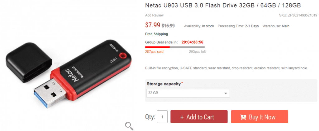 Netac U903 USB 3.0 Flash Drive - Price