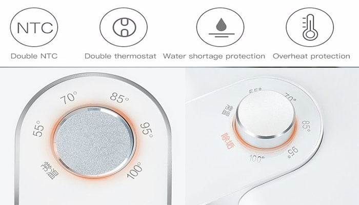 the multiple security protection of minimalist instant heating water dispenser