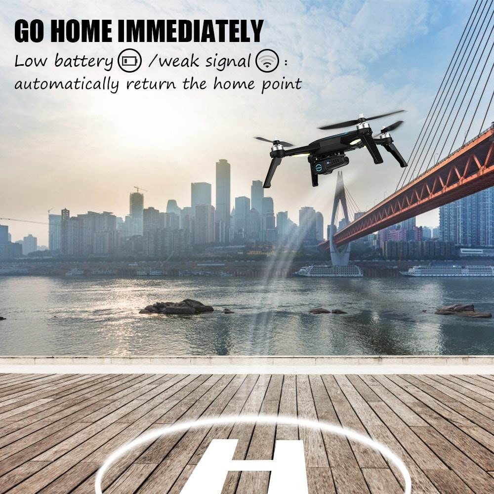 helifar B3 5G-WiFi FPV Brushless RC Quadcopter with Double Batteries- Black