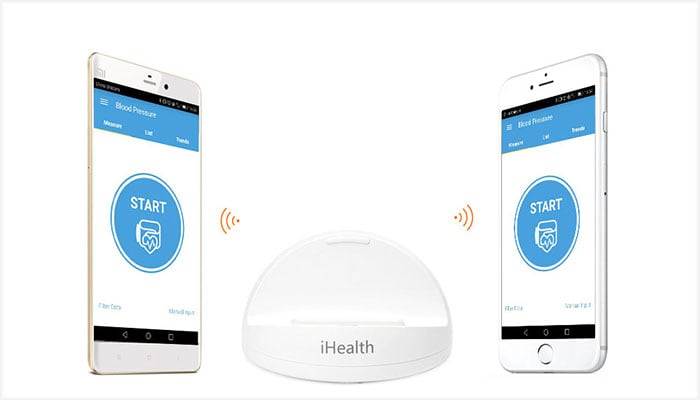 the Xiaomi app (Android and iOS) of iHealth smart blood pressure monitor