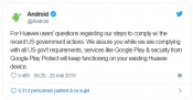 Google To End Cooperation With Huawei, Intel Qualcomm and Microsoft join.