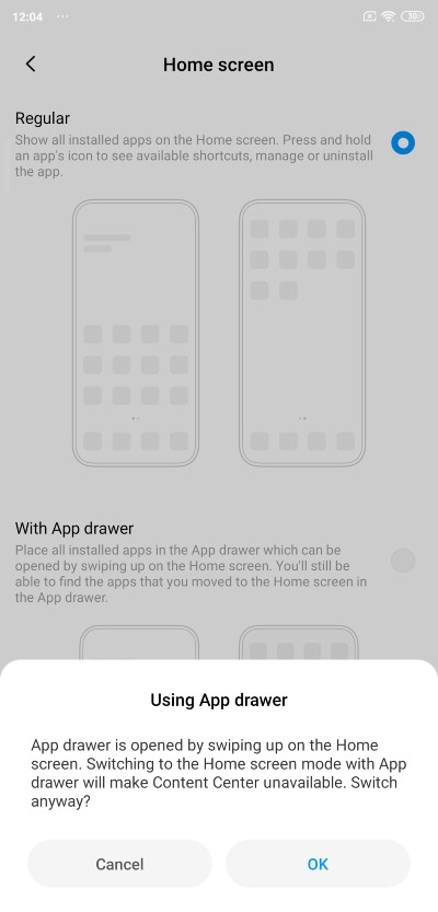 MIUI_11 how to change app drawer_1
