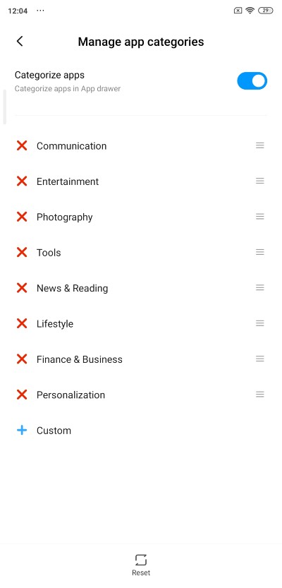 MIUI APP LIST_Sections