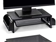 2 Pack- Simple Trending Monitor Stand Riser, Metal Desktop…
