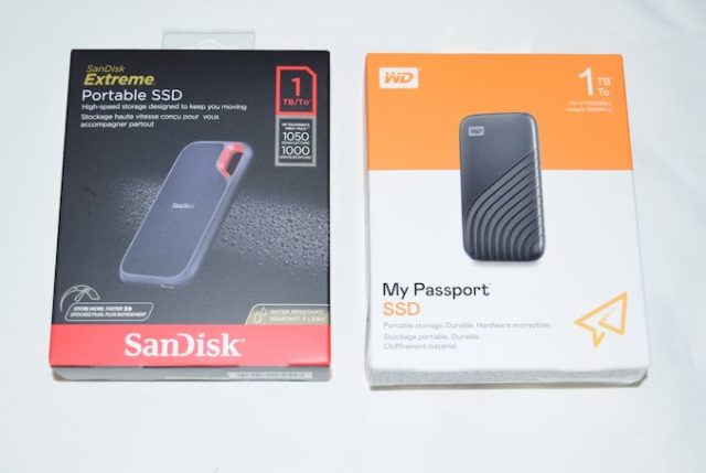 SanDisk Extreme Portable SSD v2 and WD My Passport SSD...