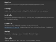 Tab and History sync involves Edge Canary