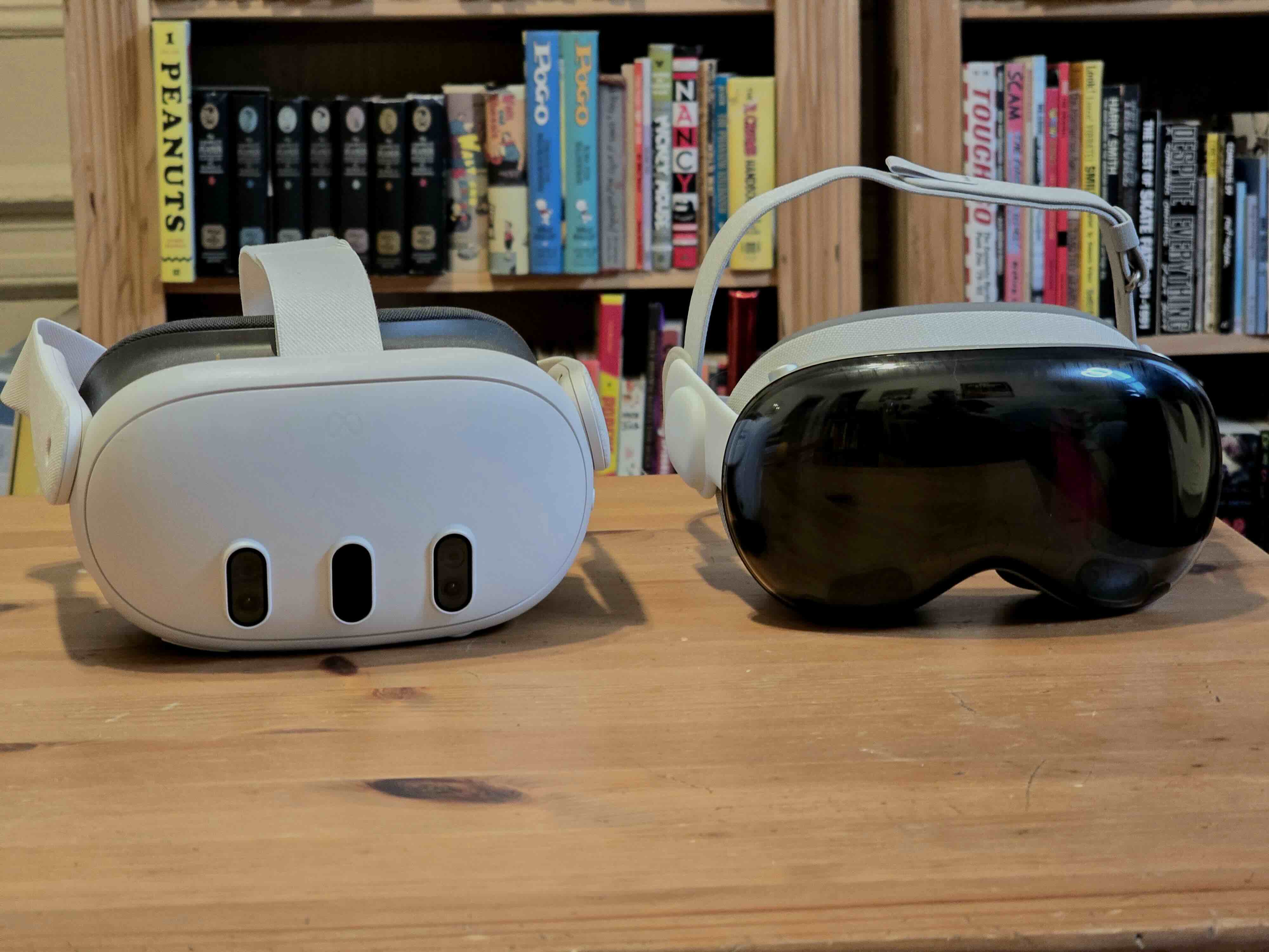 Meta Quest 3 and Apple Vision Pro headsets