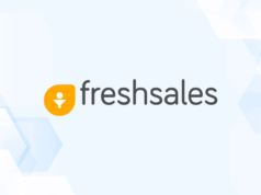 Freshsales Review (2024): Is This The CRM You’ve Been Lookin… Splash graphic featuring the logo of Freshsales.