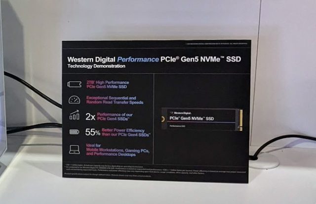 Western Digital Previews M.2 2280 PCIe 5.0 x4 NVMe Client...