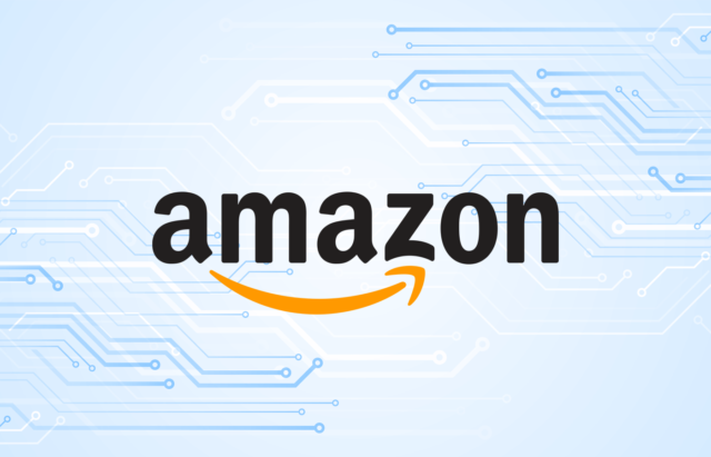 News graphic featuring the logo of Amazon.