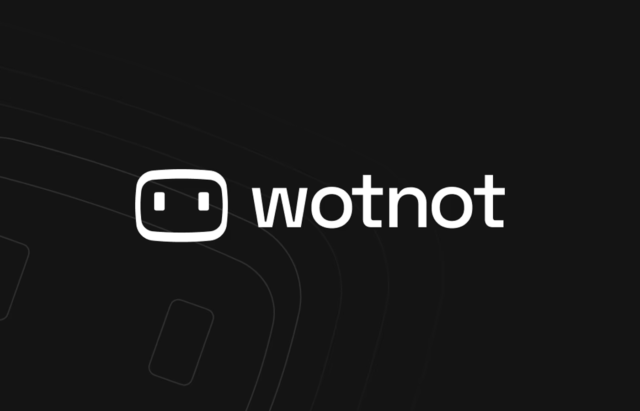 WotNot logo on dark gray background.