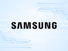 Samsung Pulls Back Curtain on AI Smartphones With Galaxy S25… News graphic featuring the logo of Samsung.