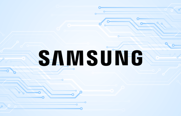 News graphic featuring the logo of Samsung.