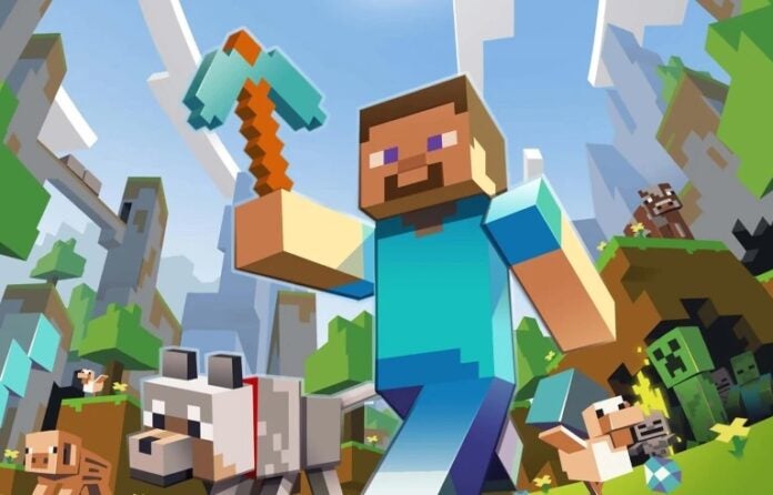 Minecraft game.