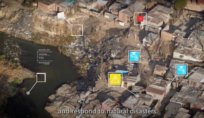 Microsoft AI for Good showing how the team can help during natural disasters.