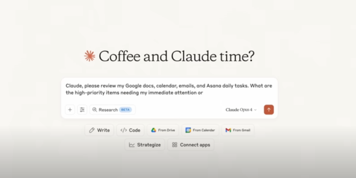 Screenshot of Anthropic’s Claude Opus 4.