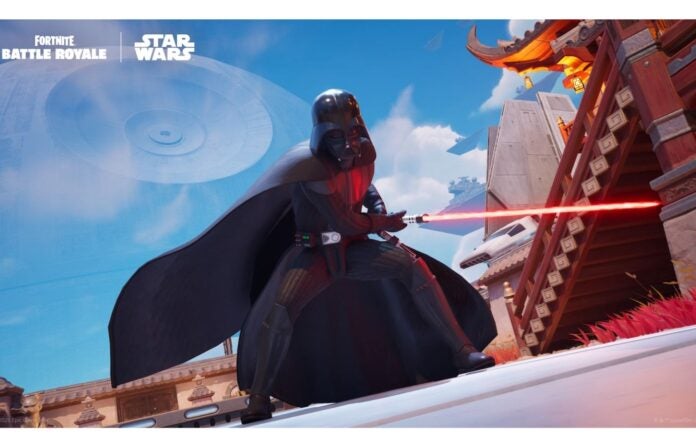 Fortnite Battle Royale featuring Darth Vader.