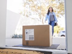 Amazon Tests Humanoid Delivery Bots, Says ‘Robots Will Soon … Stock photo of a woman coming home to a delivered package.
