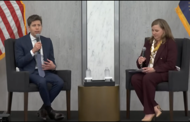 Open AI CEO Sam Altman Speaking with Vice Chair for Supervision Michelle W. Bowman
