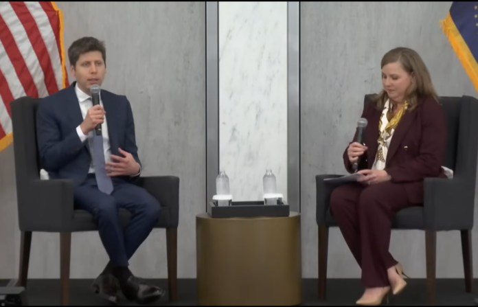 Open AI CEO Sam Altman Speaking with Vice Chair for Supervision Michelle W. Bowman