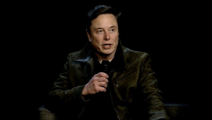 Screenshot of Elon Musk during the Grok 4 launch's livestream from xAI headquarters.
