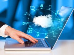 The personal cloud comeback Hand working with a Cloud Computing diagram, new technology concept