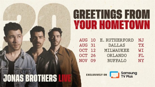 Jonas Brothers’ ‘JONAS20’ Tour To Stream Live on Samsung TV