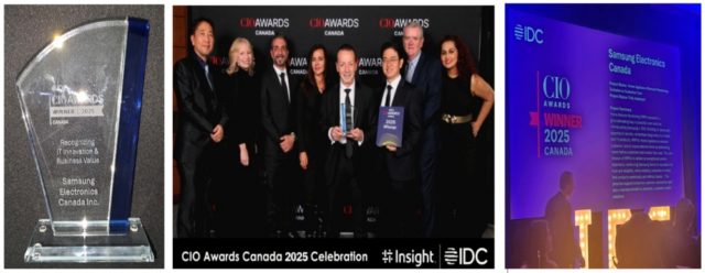 Samsung Canada Announced as a 2025 CIO Awards Canada Winner