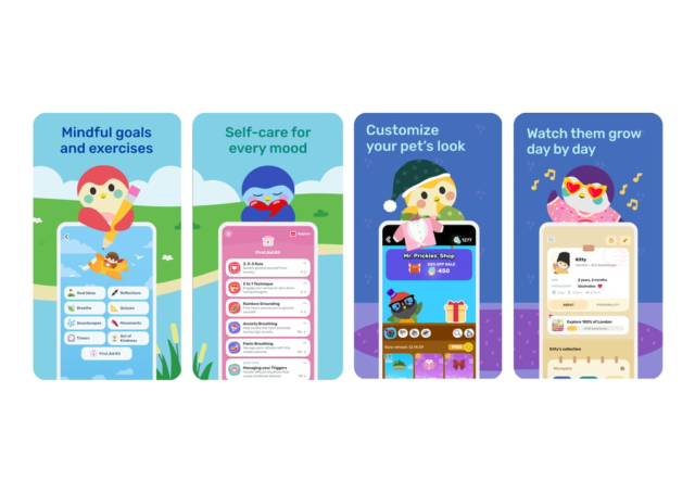 Finch is a self-care app that combines mindfulness exercises, mood-based self-care, and a customizable virtual pet to make daily habit-building fun and rewarding.